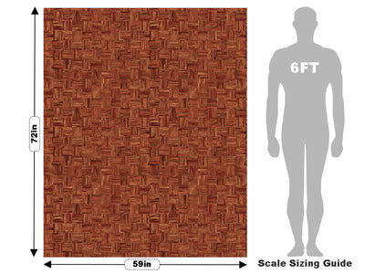 Brandy Stain Wooden Parquet Vehicle Wrap Scale~Rwraps Series 914 Brandy Stain Wooden Parquet Measurements~2
