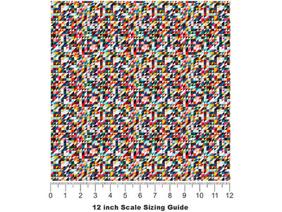 Brash Hodgepodge Mosaic Vinyl Film Pattern Size 12 inch Scale~Rwraps Brash Hodgepodge Mosaic Sizing Chart~2