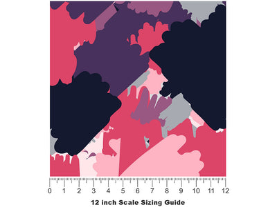 Bratty Backtalk Abstract Vinyl Film Pattern Size 12 inch Scale~Rwraps Bratty Backtalk Abstract Sizing Chart~2