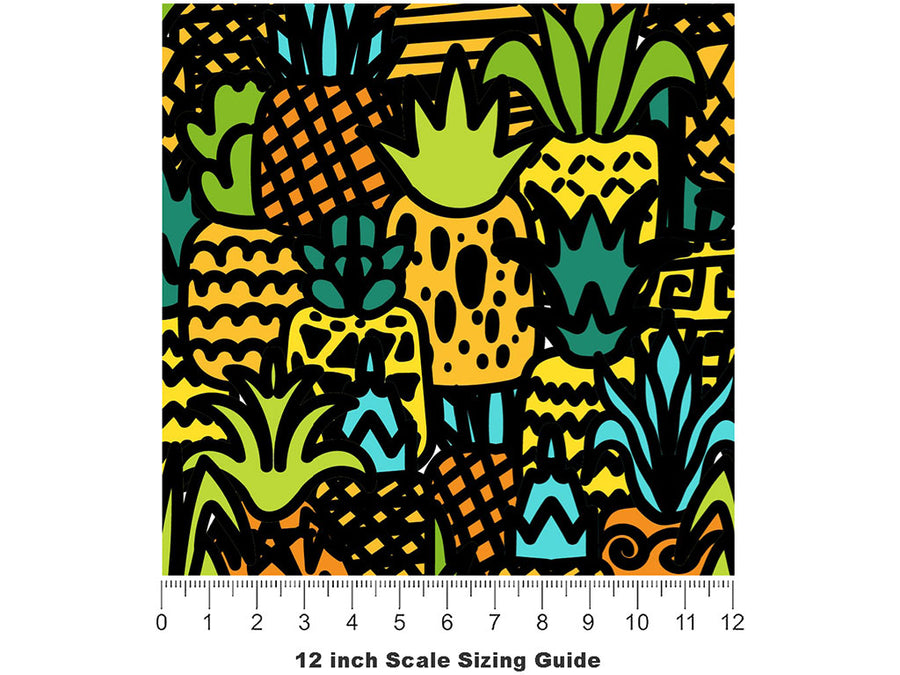 Brazilian Luxury Fruit Vinyl Film Pattern Size 12 inch Scale~Rwraps Brazilian Luxury Fruit Sizing Chart~2
