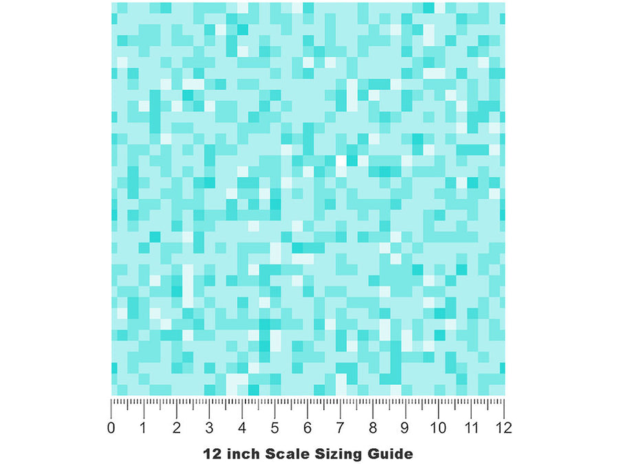 Breakfast at Tiffany Pixel Vinyl Film Pattern Size 12 inch Scale~Rwraps Breakfast at Tiffany Pixel Sizing Chart~2