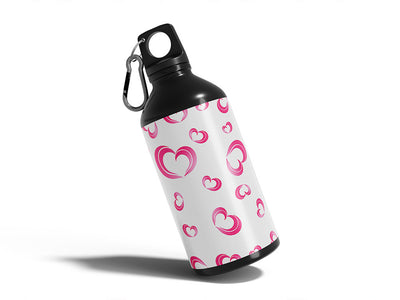 breezy romance heart Water Bottle DIY Stickers