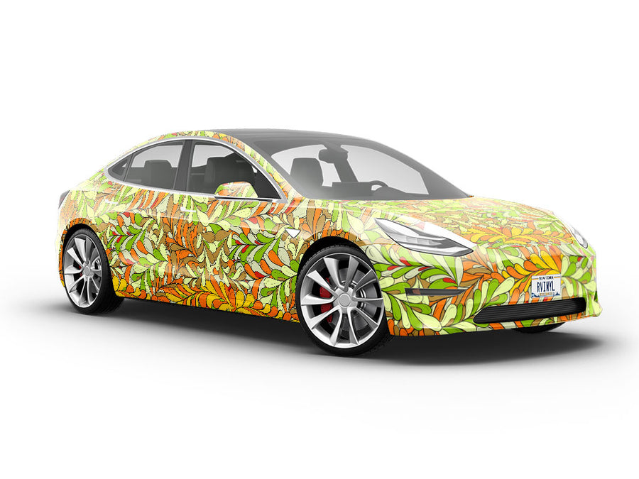 Briar Moss Floral Vehicle Vinyl Wrap
