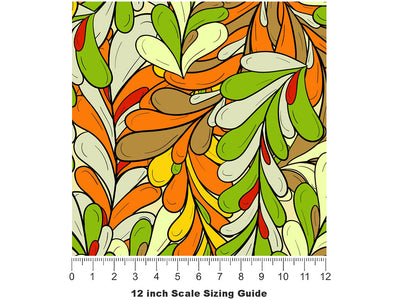 Briar Moss Floral Vinyl Film Pattern Size 12 inch Scale~Rwraps Briar Moss Floral Sizing Chart~2