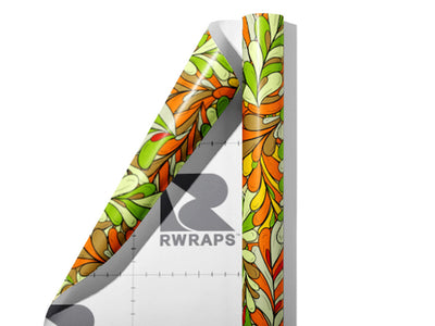 Briar Moss Floral Wrap Film Sheets~Rwraps Series 914 Briar Moss Floral Scrolled Sheet~3