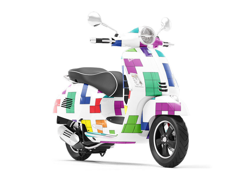 Brick Build Toy Room Vespa Scooter Wrap Film