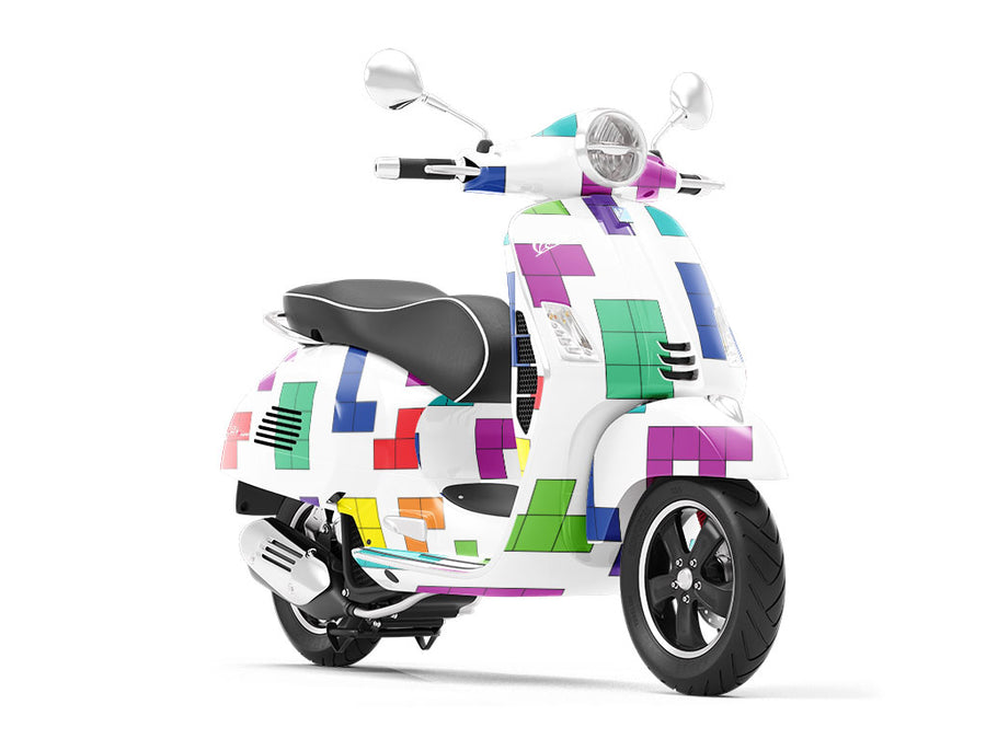 Brick Build Toy Room Vespa Scooter Wrap Film