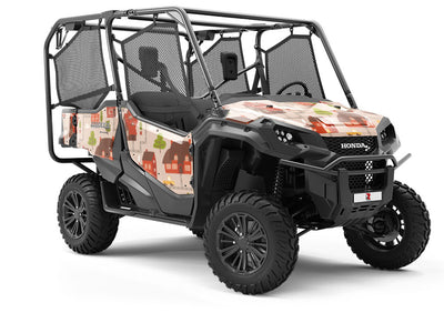 Brick Buildings Cityscape Utility Vehicle Vinyl Wrap