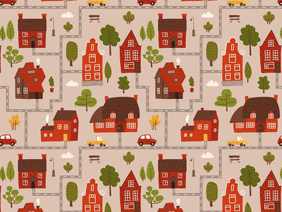 Brick Buildings Cityscape Vinyl Wrap Pattern~Rwraps Series 914 Digitally Printed Vinyl Wrap~0