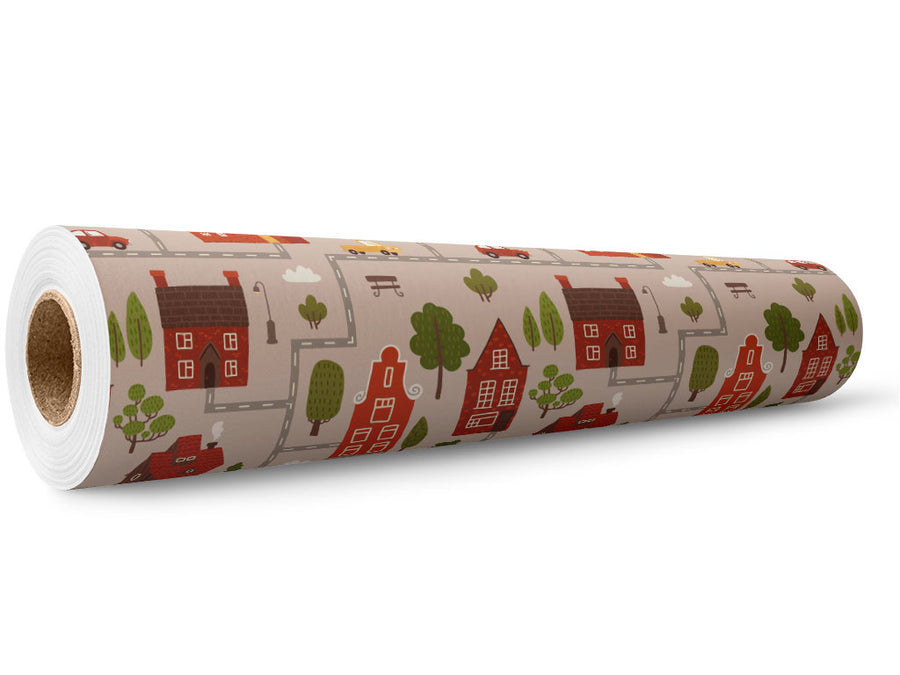 Brick Buildings Cityscape Wrap Film Wholesale Roll~Rwraps Series 914 Digitally Printed Vinyl Roll~5