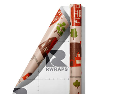 Brick Buildings Cityscape Wrap Film Sheets~Rwraps Series 914 Brick Buildings Cityscape Scrolled Sheet~4