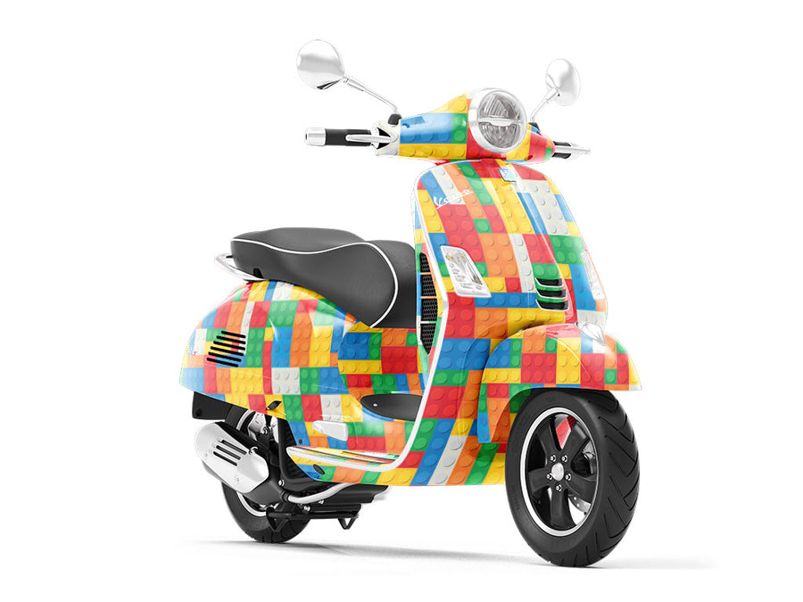 Brick Layer Toy Room Vespa Scooter Wrap Film
