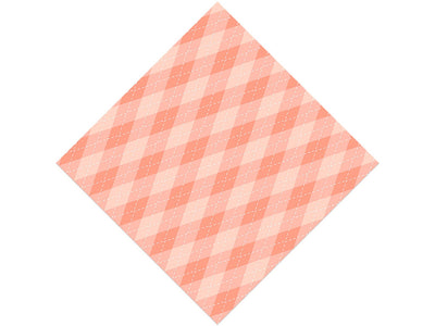 Bright Coral Argyle Vinyl Wrap Pattern