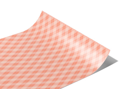 Bright Coral Argyle Vinyl Wraps~Rwraps Series 914 Digitally Printed Vinyl Wrap~0