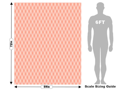 Bright Coral Argyle Vehicle Wrap Scale~Rwraps Series 914 Bright Coral Argyle Measurements~1