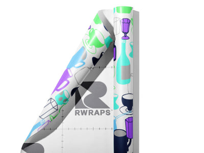 Bright Decanters Alcohol Wrap Film Sheets~Rwraps Series 914 Bright Decanters Alcohol Scrolled Sheet~3