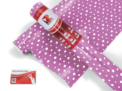 bright lilac polka dot Craft Vinyl Roll