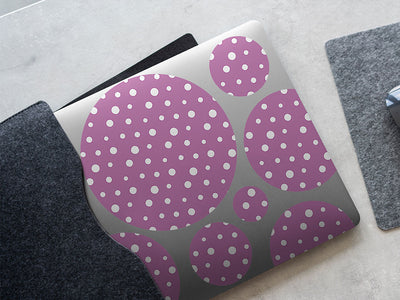 bright lilac polka dot DIY Laptop Stickers