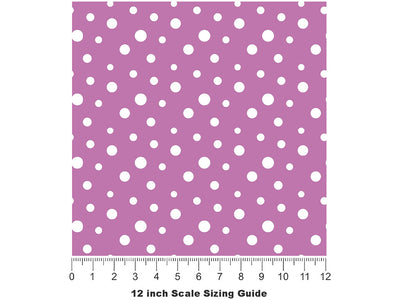 Bright Lilac Polka Dot Vinyl Film Pattern Size 12 inch Scale~Rwraps Bright Lilac Polka Dot Sizing Chart~2