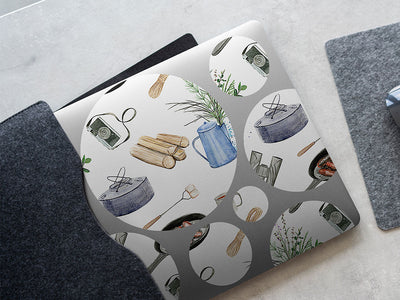 bright morning camping DIY Laptop Stickers