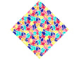 Bright Rainbow Cobblestone Vinyl Wrap Pattern
