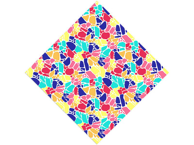 Bright Rainbow Cobblestone Vinyl Wrap Pattern