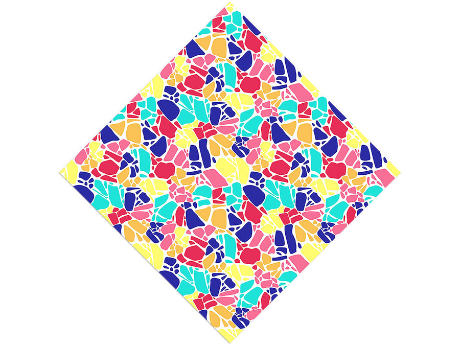 Bright Rainbow Cobblestone Vinyl Wrap Pattern
