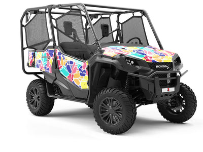 Bright Rainbow Cobblestone Utility Vehicle Vinyl Wrap
