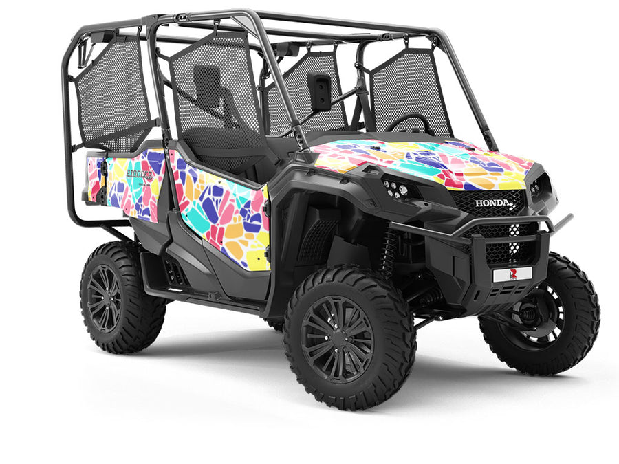 Bright Rainbow Cobblestone Utility Vehicle Vinyl Wrap