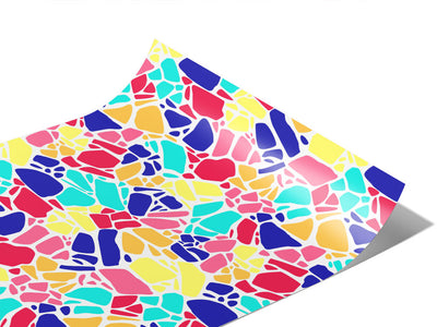 Bright Rainbow Cobblestone Vinyl Wraps~Rwraps Series 914 Digitally Printed Vinyl Wrap~1