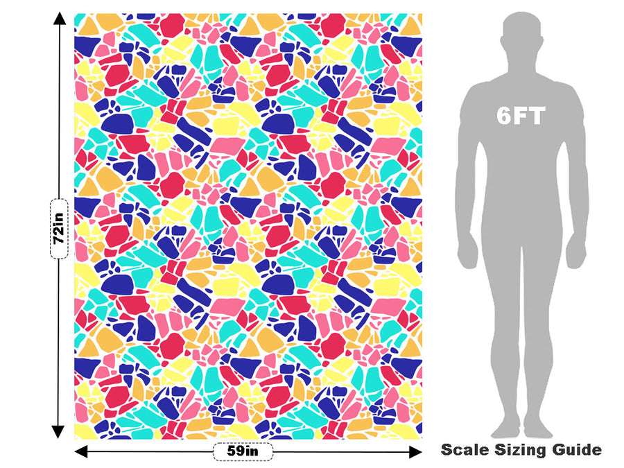 Bright Rainbow Cobblestone Vehicle Wrap Scale~Rwraps Series 914 Bright Rainbow Cobblestone Measurements~2