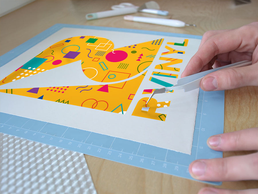 bright side abstract geometric Easy Weed Craft Vinyl
