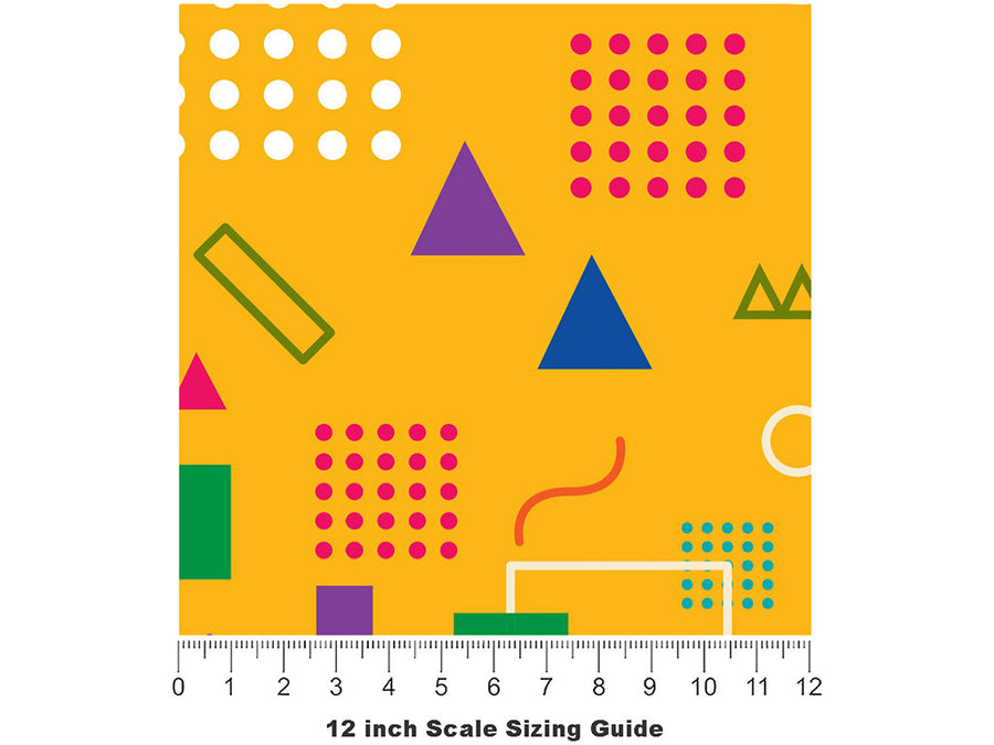 Bright Side Abstract Vinyl Film Pattern Size 12 inch Scale~Rwraps Bright Side Abstract Sizing Chart~2