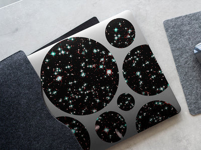 bright sparkles science fiction DIY Laptop Stickers