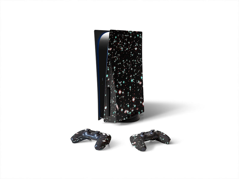 bright sparkles science fiction Sony PS5 DIY Skin