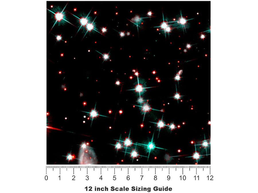 Bright Sparkles Science Fiction Vinyl Film Pattern Size 12 inch Scale~Rwraps Bright Sparkles Science Fiction Sizing Chart~2