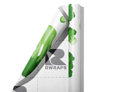 Broccolini Bonanza Vegetable Wrap Film Sheets~Rwraps Series 914 Broccolini Bonanza Vegetable Scrolled Sheet~3