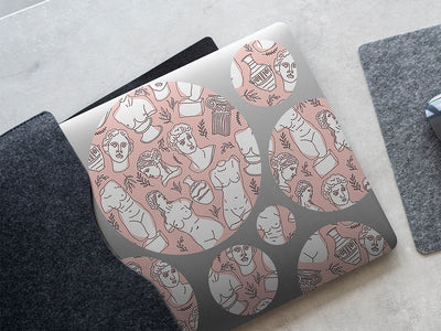 broken hearts greco roman DIY Laptop Stickers