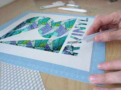 broken skies art deco Easy Weed Craft Vinyl