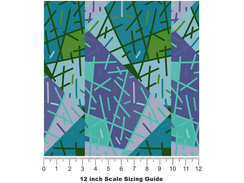 Broken Skies Art Deco Vinyl Film Pattern Size 12 inch Scale~Rwraps Broken Skies Art Deco Sizing Chart~2