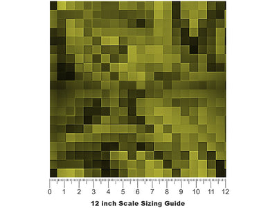 Bronze Medal Pixel Vinyl Film Pattern Size 12 inch Scale~Rwraps Bronze Medal Pixel Sizing Chart~2
