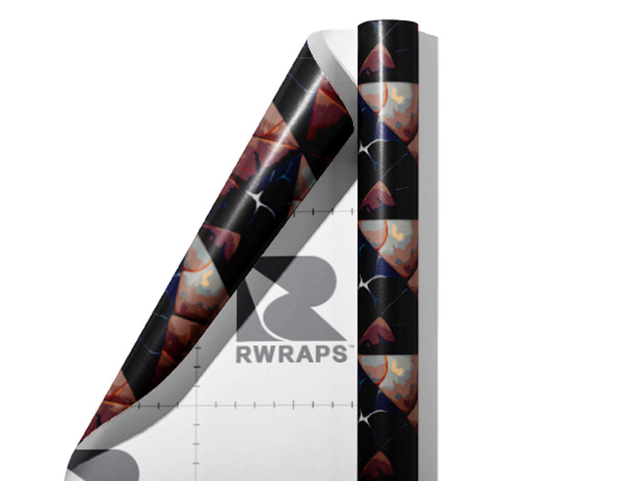 Bronze Square Tile Wrap Film Sheets~Rwraps Series 914 Bronze Square Tile Scrolled Sheet~4