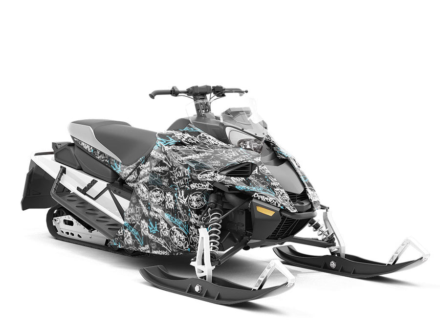 Brooklyn Tag Graffiti Custom Wrapped Snowmobile