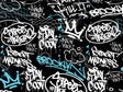 Brooklyn Tag Graffiti Vinyl Wrap Pattern~Rwraps Series 914 Digitally Printed Vinyl Wrap~0