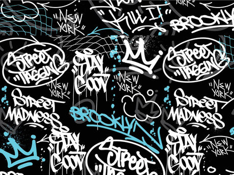 Brooklyn Tag Graffiti Vinyl Wrap Pattern~Rwraps Series 914 Digitally Printed Vinyl Wrap~0