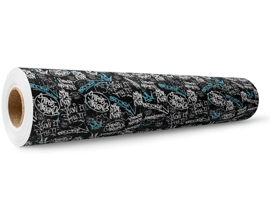 Brooklyn Tag Graffiti Wrap Film Wholesale Roll~Rwraps Series 914 Digitally Printed Vinyl Roll~5
