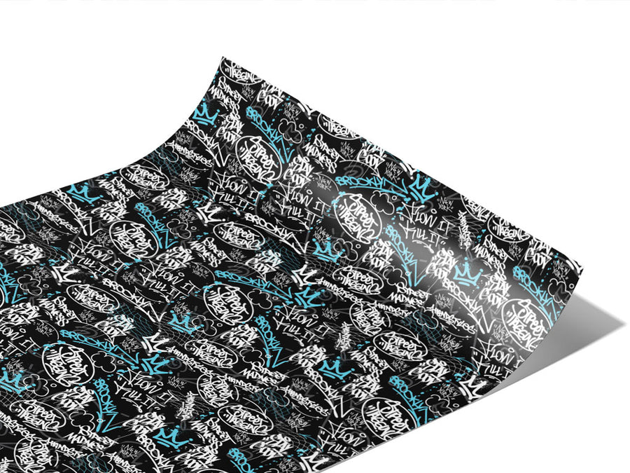 Brooklyn Tag Graffiti Vinyl Wraps~Rwraps Series 914 Digitally Printed Vinyl Wrap~1
