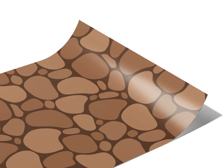 Brown  Cobblestone Vinyl Wraps~Rwraps Series 914 Digitally Printed Vinyl Wrap~1