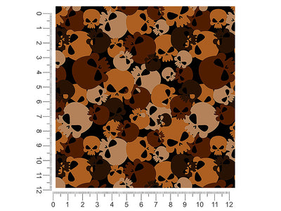 brown calvaria skull and bones 1ft x 1ft Craft Sheets