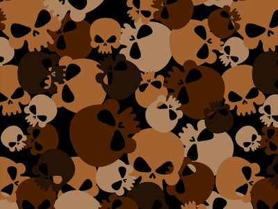 Brown Calvaria Halloween Vinyl Wrap Pattern~Rwraps Series 914 Digitally Printed Vinyl Wrap~0